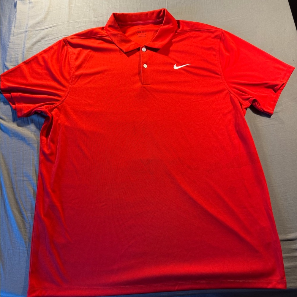 Nike Men's Red Polo Shirt